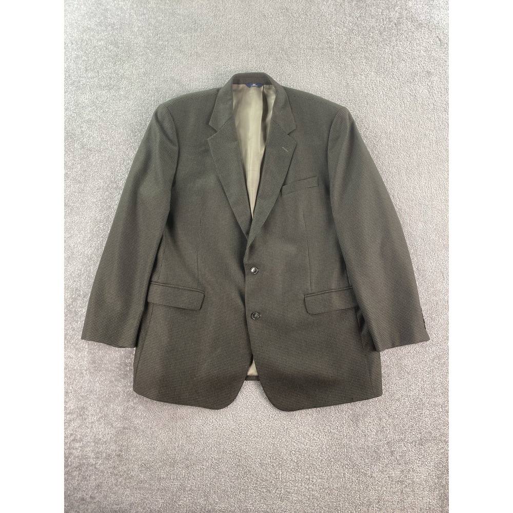 Brooks Brothers Sport Coat 48 L Taupe Wool Houndstooth 346 Designer Premium *